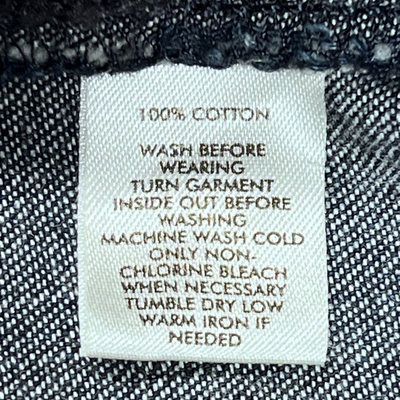 ANN TAYLOR LOFT Dark Denim Jacket Button-up 3/4 Sleeves with Belt Tie Women's SP - Picture 16 of 16